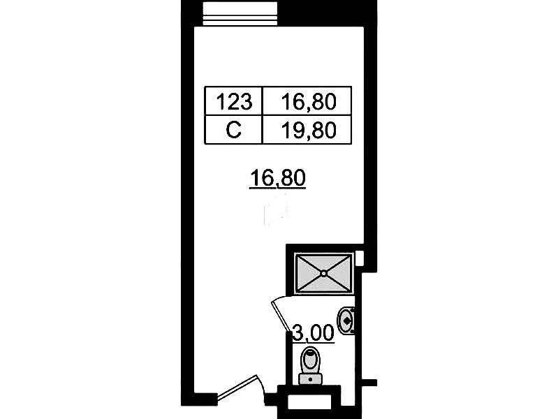 Квартира студия 19.8 м², 9/9 эт., Апарт-отель «Апарт отель Well»